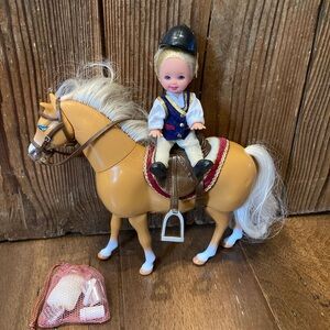 Barbie’s sister Kelly and her pony.
